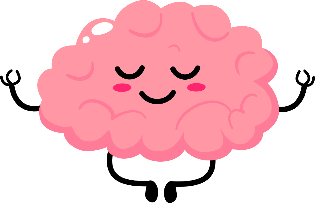 ADHD India Logo - a cartoon image of a brain meditating.